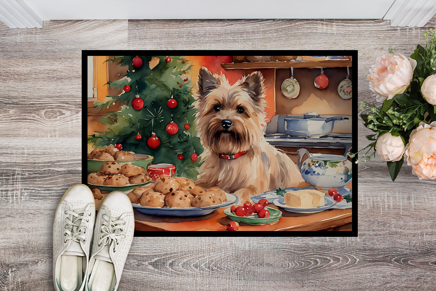 Buy this Cairn Terrier Christmas Cookies Doormat