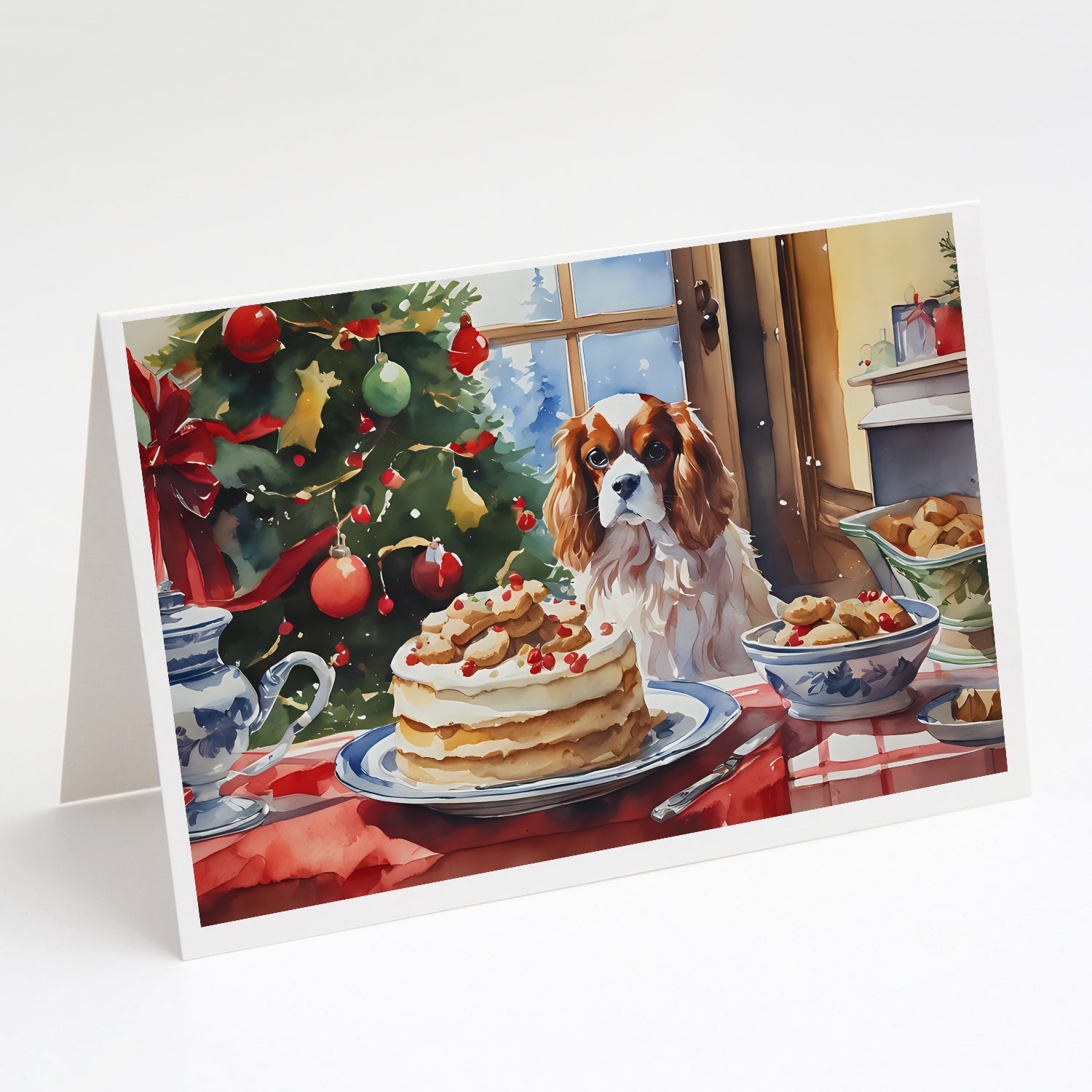 Buy this Cavalier Spaniel Christmas Cookies Greeting Cards Pack of 8