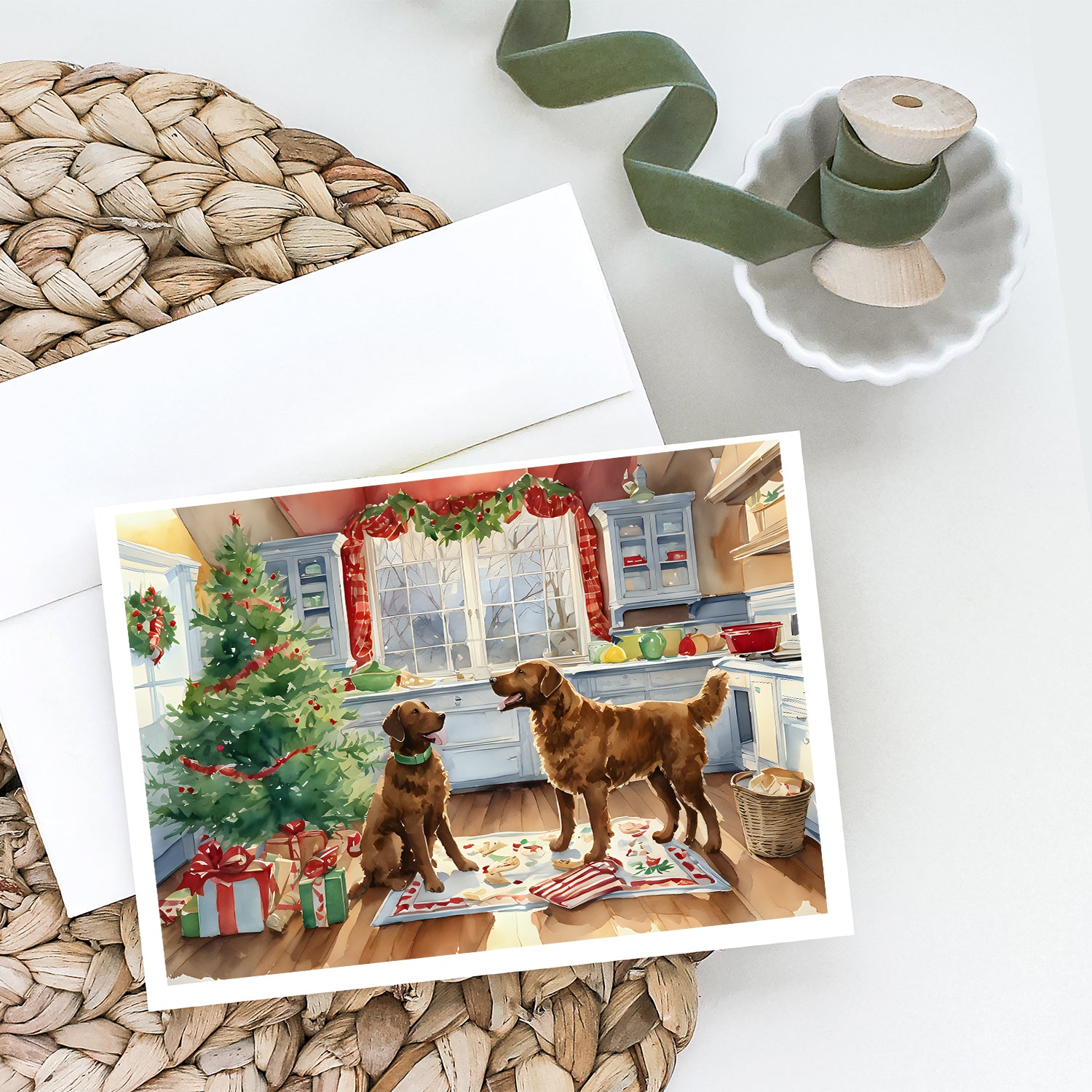 Chesapeake Bay Retriever Christmas Cookies Greeting Cards Pack of 8