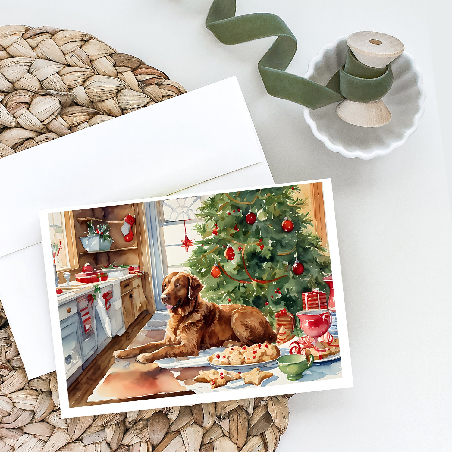 Buy this Chesapeake Bay Retriever Christmas Cookies Greeting Cards Pack of 8