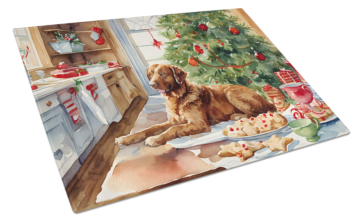 Buy this Chesapeake Bay Retriever Christmas Cookies Glass Cutting Board