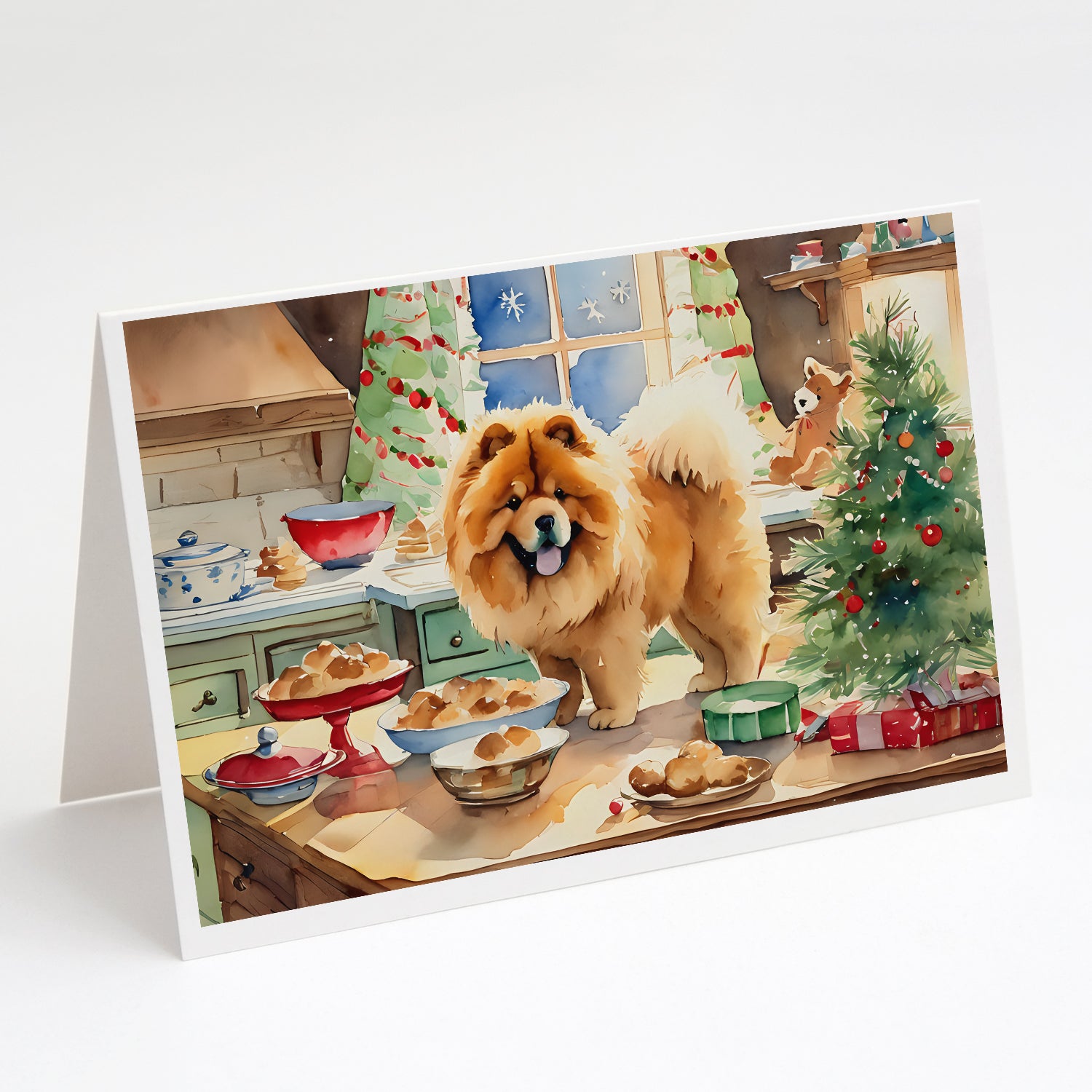 Buy this Chow Chow Christmas Cookies Greeting Cards Pack of 8