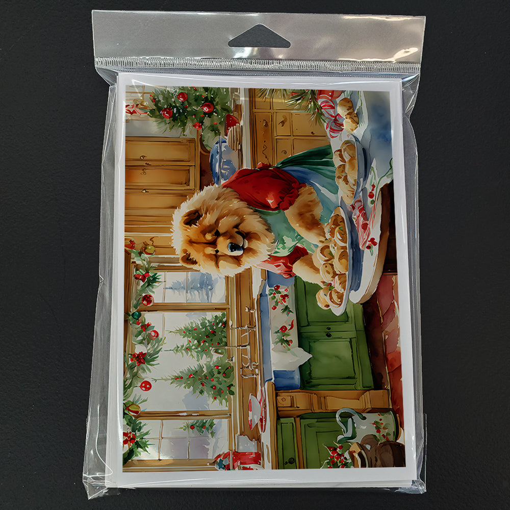 Chow Chow Christmas Cookies Greeting Cards Pack of 8
