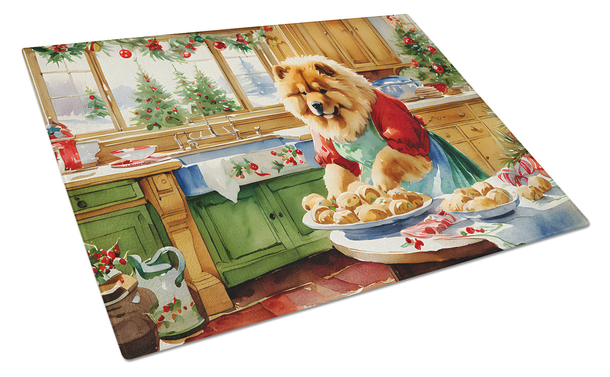 Buy this Chow Chow Christmas Cookies Glass Cutting Board
