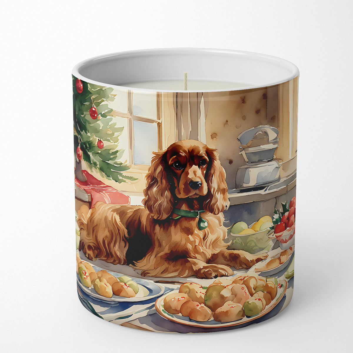Buy this Cocker Spaniel Christmas Cookies Decorative Soy Candle