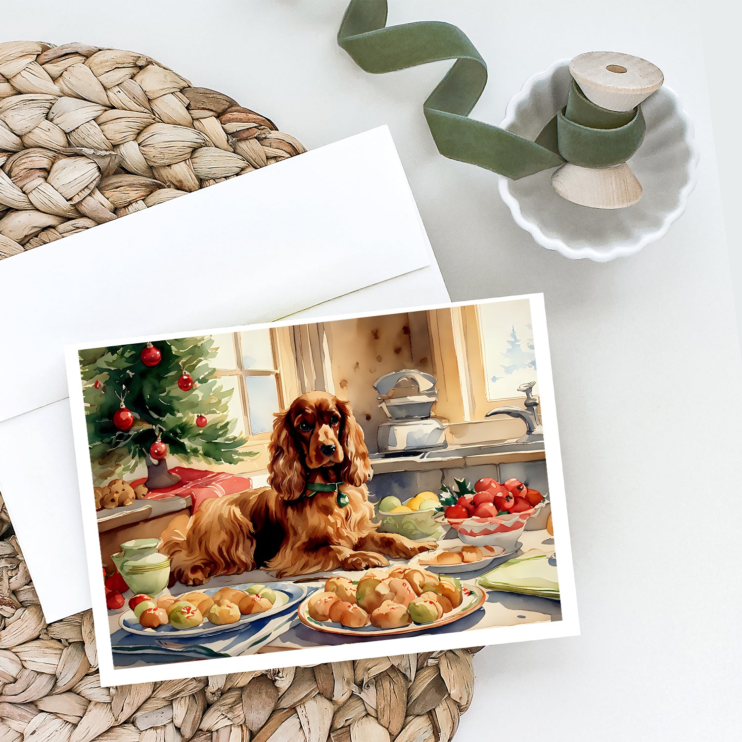 Cocker Spaniel Christmas Cookies Greeting Cards Pack of 8
