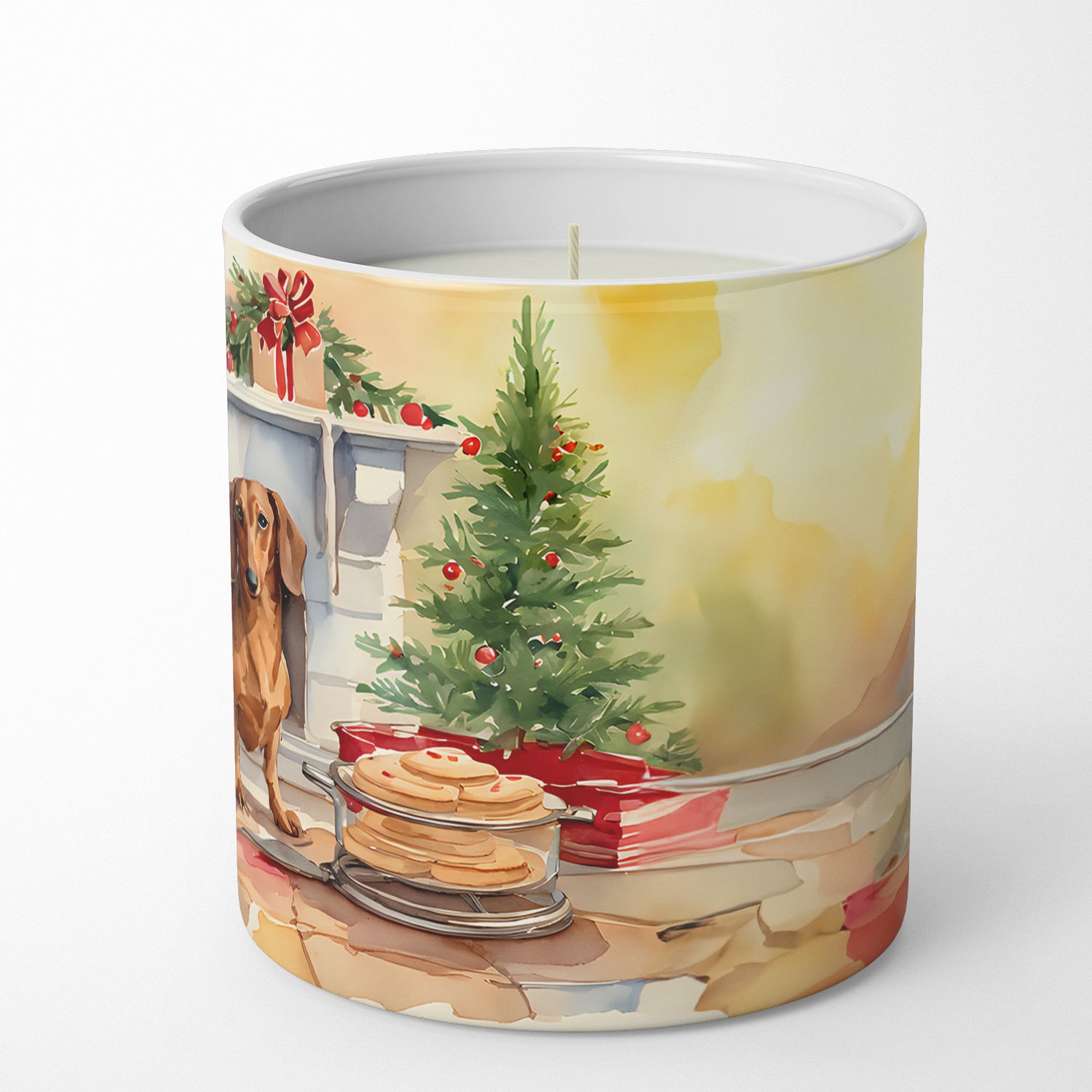 Dachshund Christmas Cookies Decorative Soy Candle