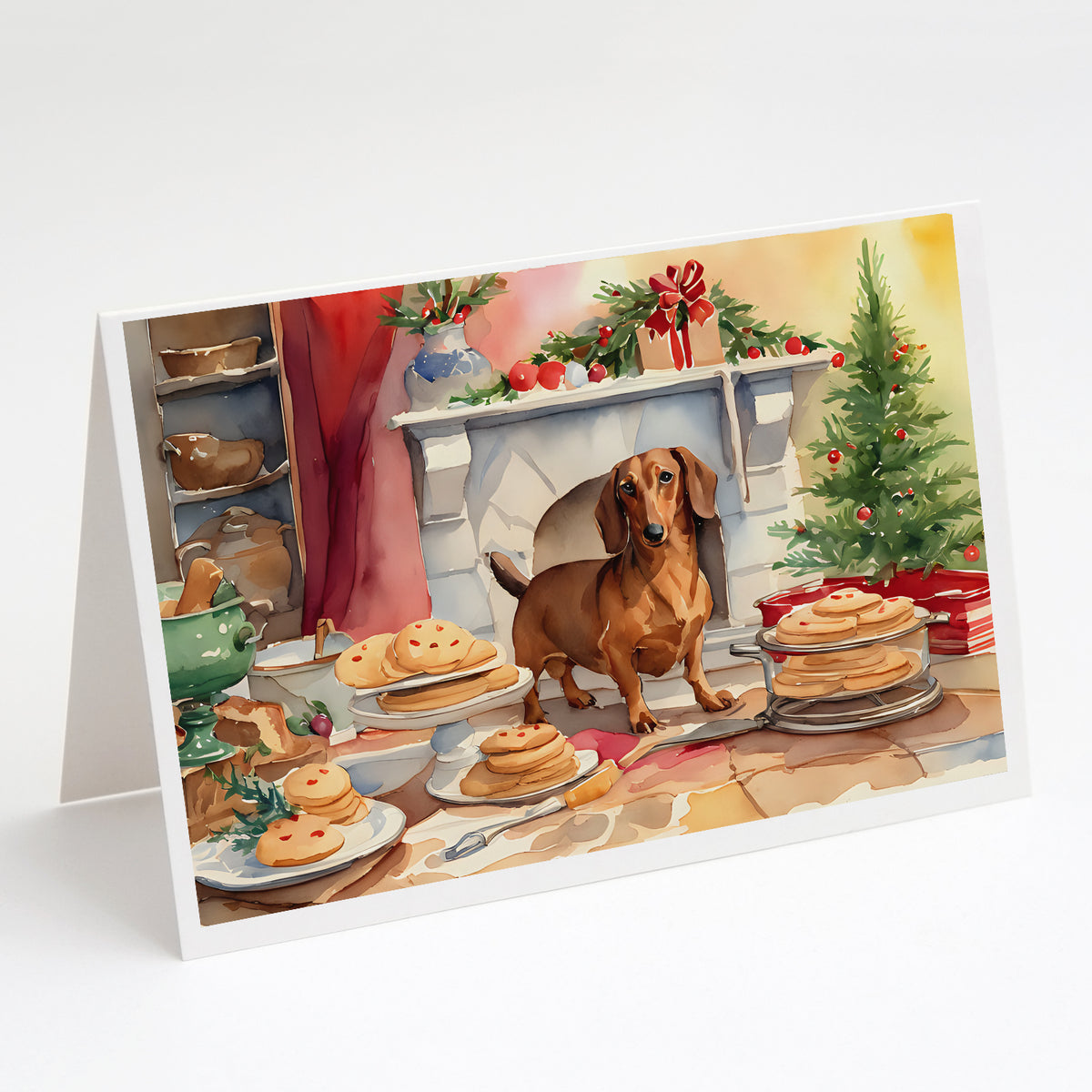 Buy this Dachshund Christmas Cookies Greeting Cards Pack of 8