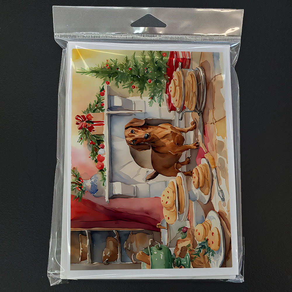 Dachshund Christmas Cookies Greeting Cards Pack of 8