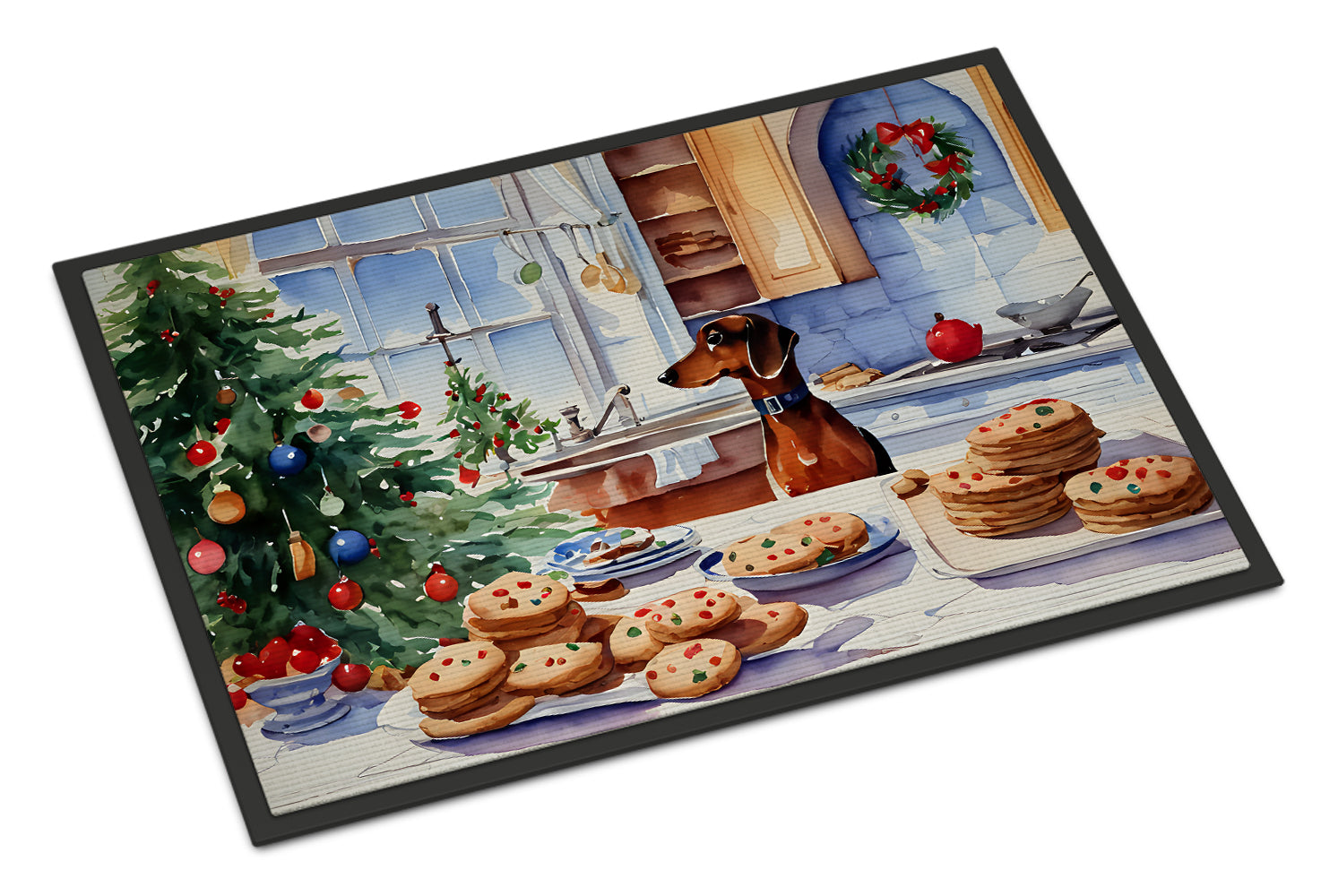 Buy this Dachshund Christmas Cookies Doormat