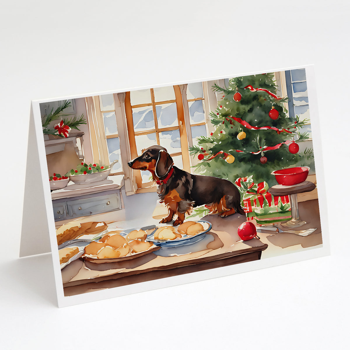 Buy this Dachshund Christmas Cookies Greeting Cards Pack of 8