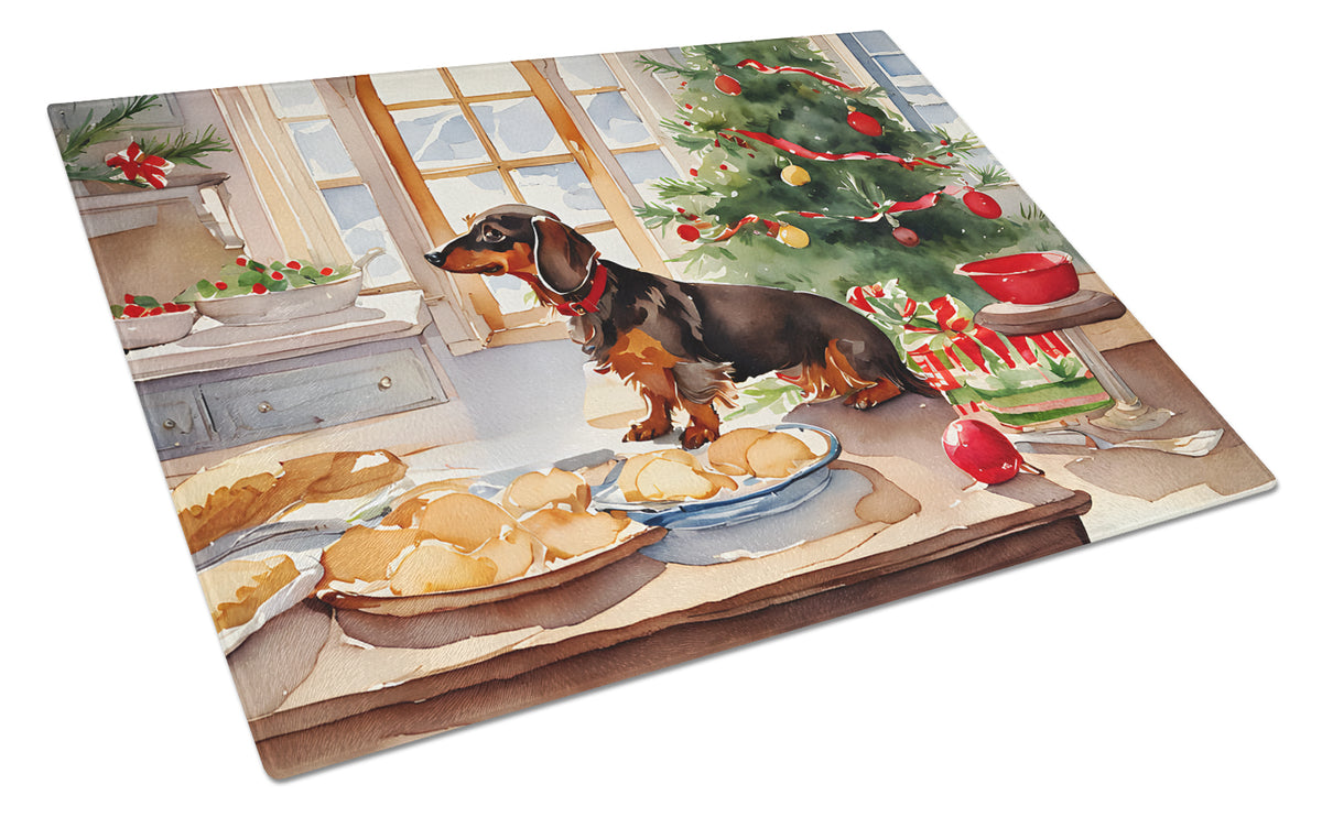 Buy this Dachshund Christmas Cookies Glass Cutting Board