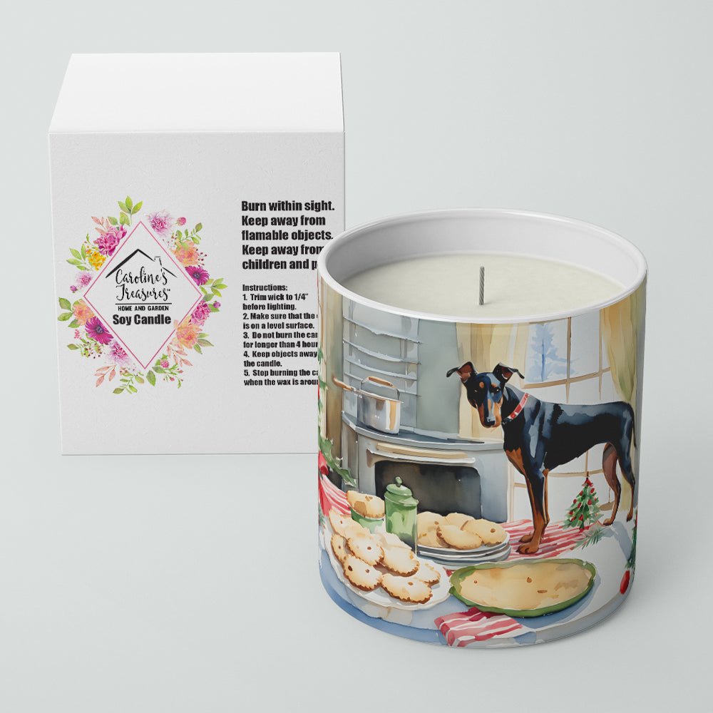 Doberman Pinscher Christmas Cookies Decorative Soy Candle