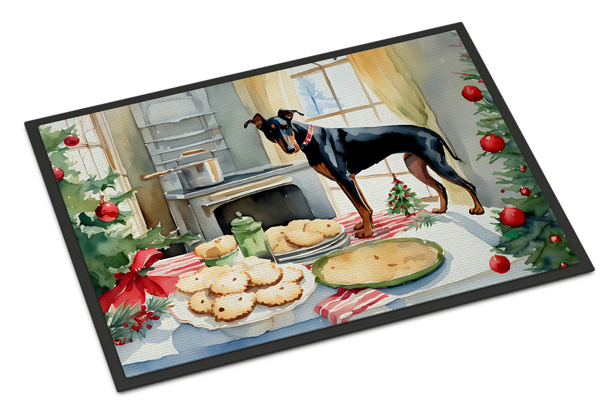 Buy this Doberman Pinscher Christmas Cookies Doormat