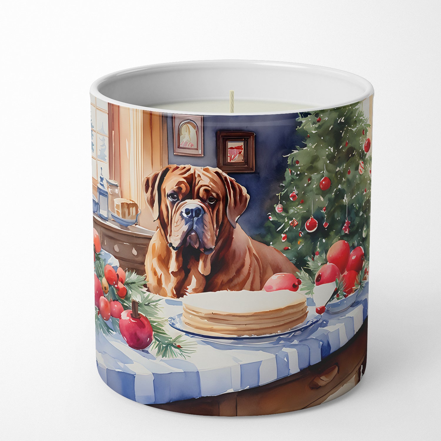 Dogue de Bordeaux Christmas Cookies Decorative Soy Candle