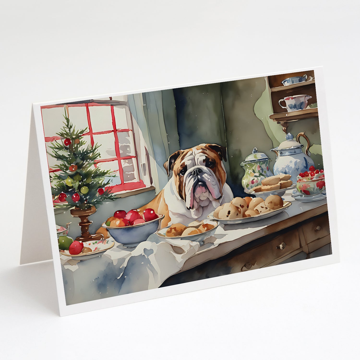 Buy this English Bulldog Christmas Cookies Greeting Cards Pack of 8