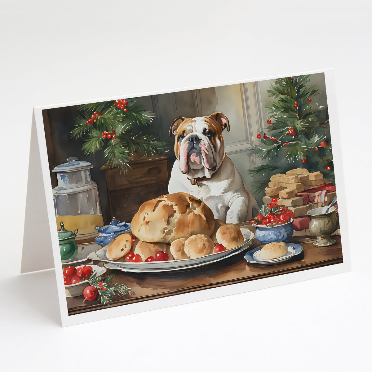 Buy this English Bulldog Christmas Cookies Greeting Cards Pack of 8