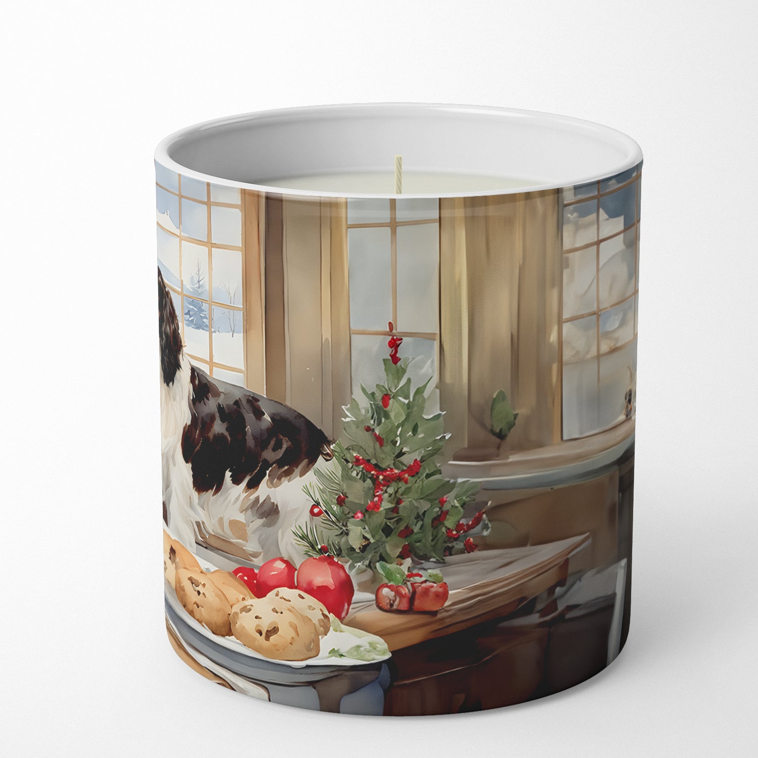 English Cocker Spaniel Christmas Cookies Decorative Soy Candle