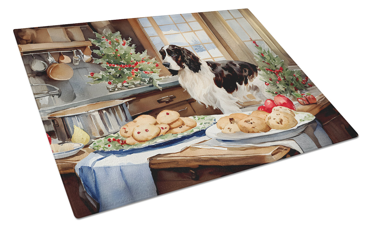 Buy this English Cocker Spaniel Christmas Cookies Glass Cutting Board