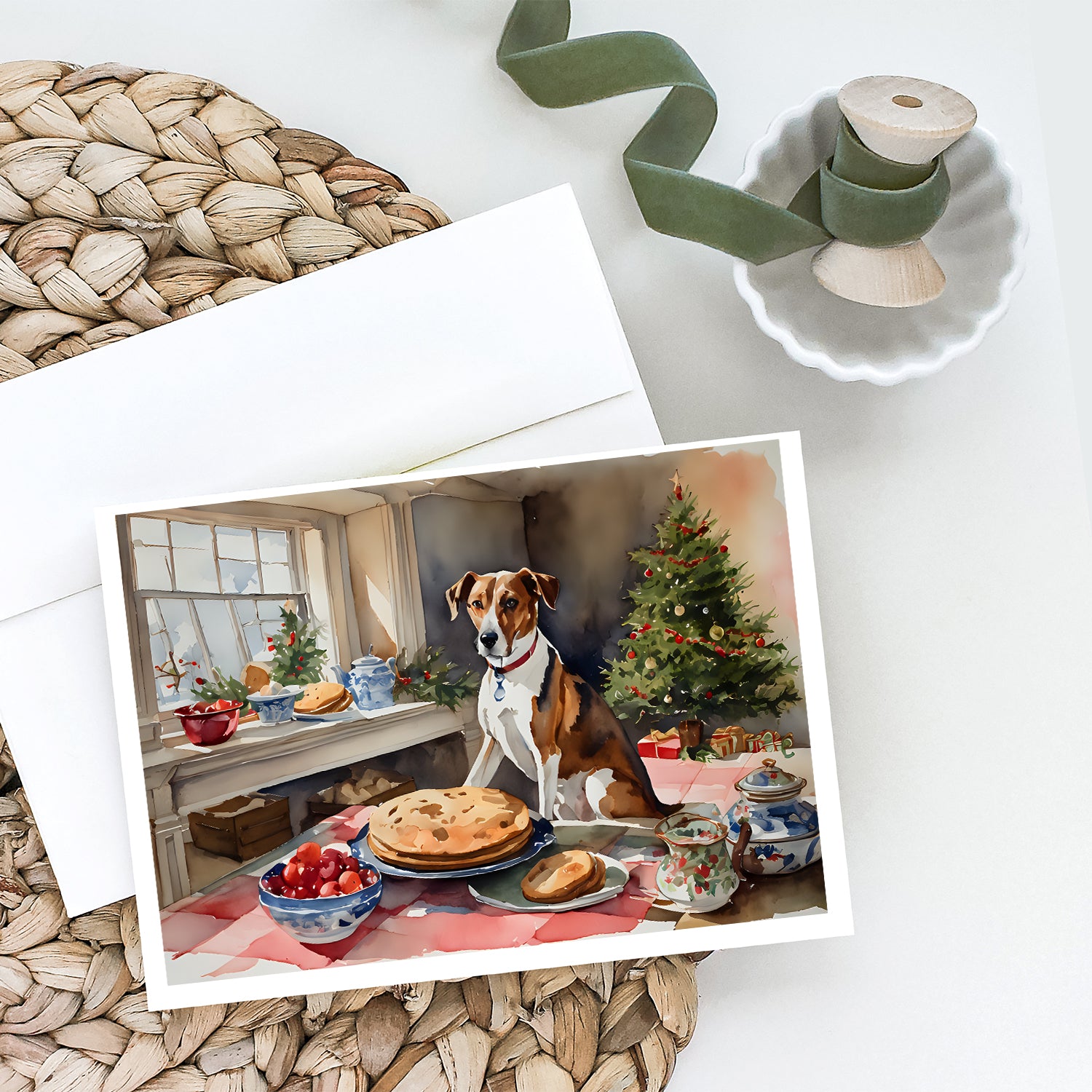 Buy this English Foxhound Christmas Cookies Greeting Cards Pack of 8