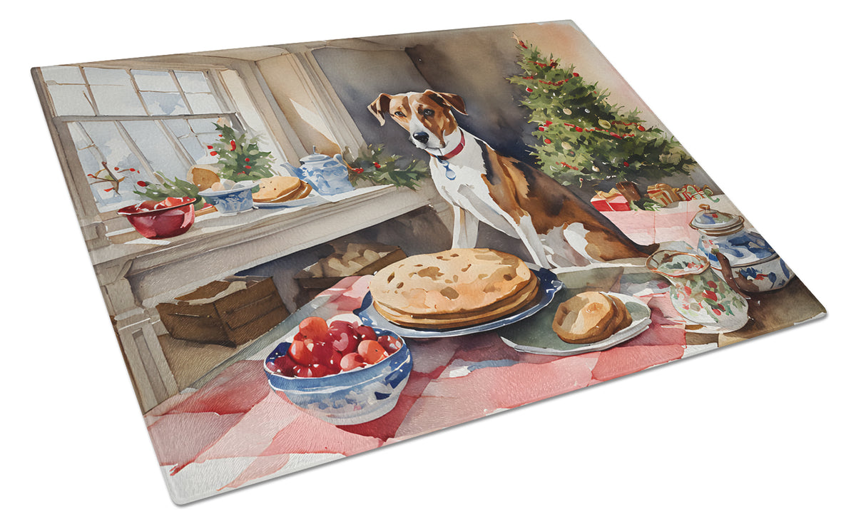 Buy this English Foxhound Christmas Cookies Glass Cutting Board