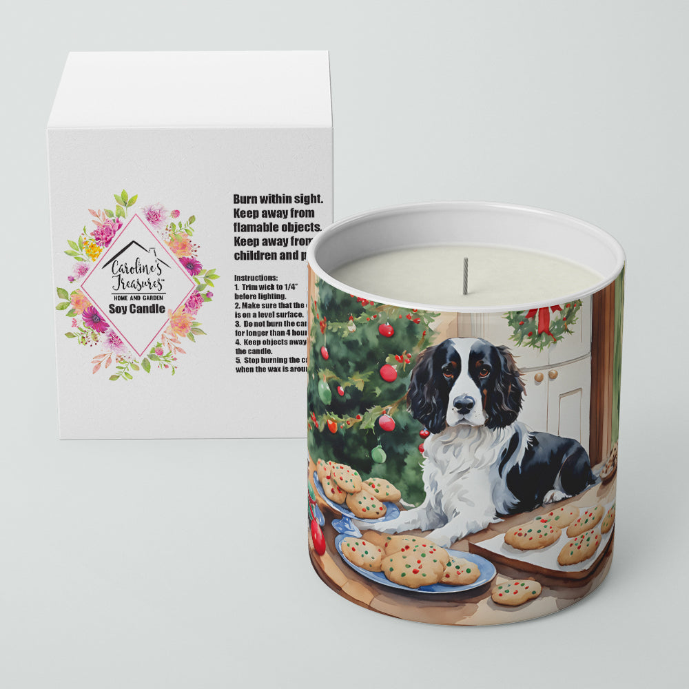 English Springer Spaniel Christmas Cookies Decorative Soy Candle