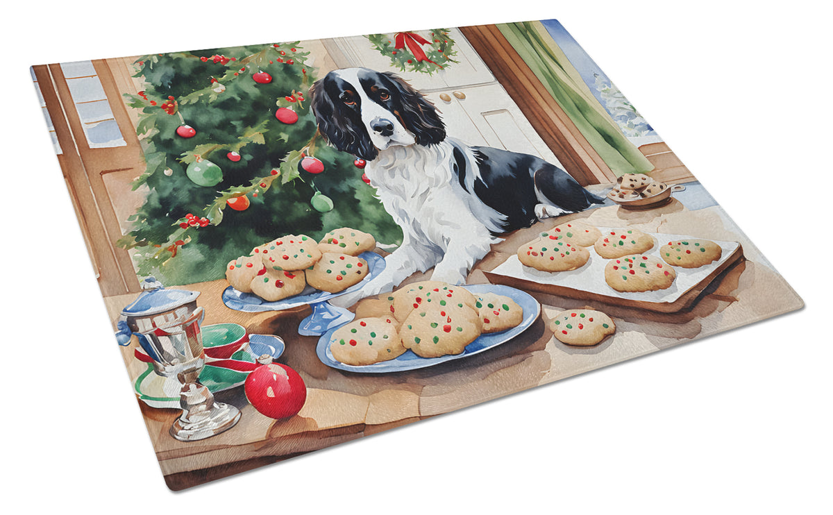 Buy this English Springer Spaniel Christmas Cookies Glass Cutting Board