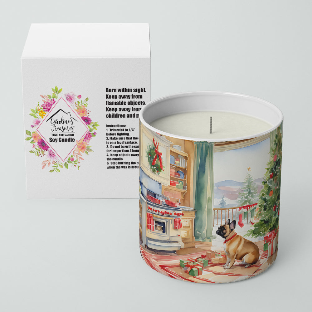 French Bulldog Christmas Cookies Decorative Soy Candle