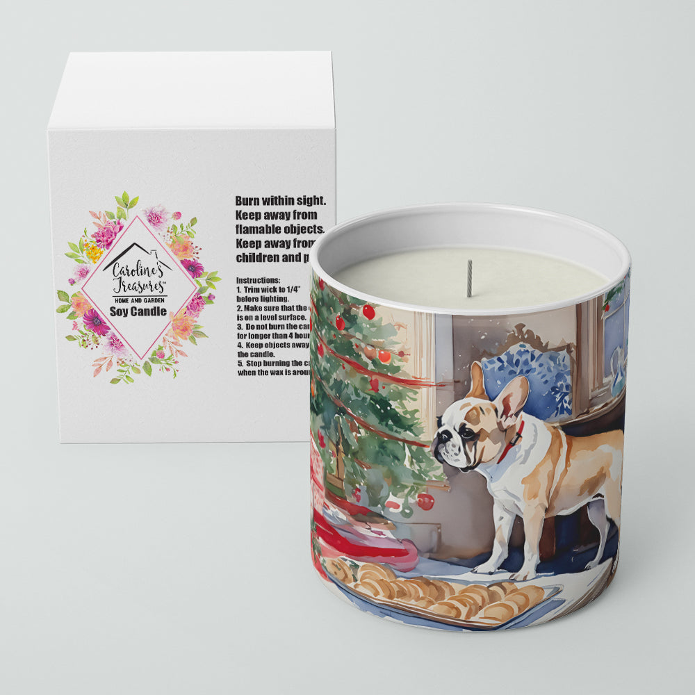 French Bulldog Christmas Cookies Decorative Soy Candle