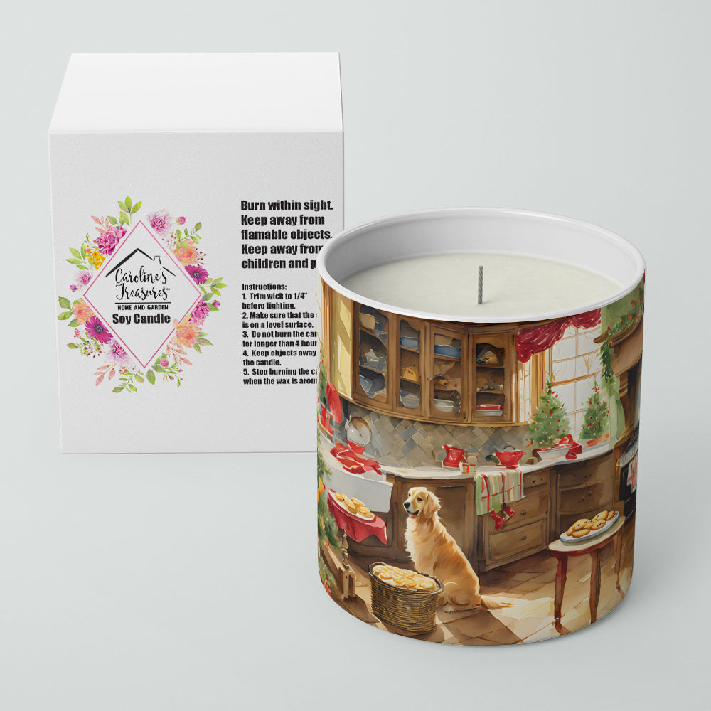 Golden Retriever Christmas Cookies Decorative Soy Candle