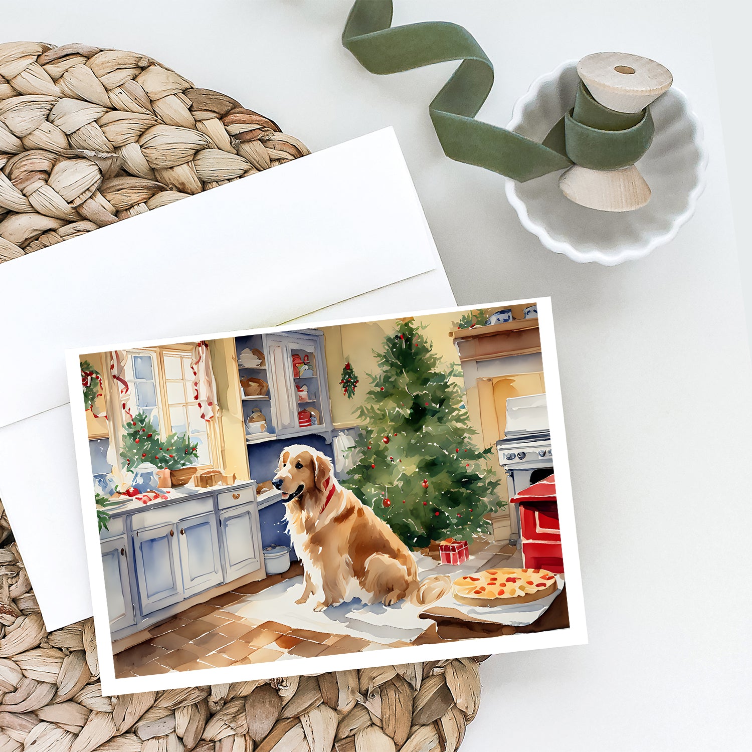 Golden Retriever Christmas Cookies Greeting Cards Pack of 8