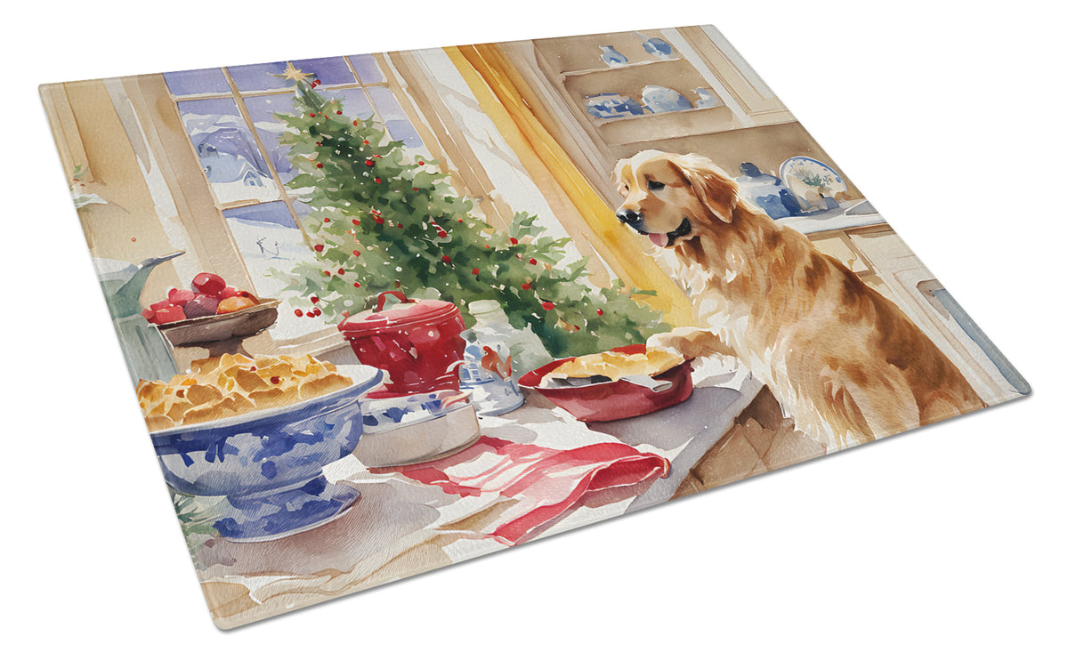 Buy this Golden Retriever Christmas Cookies Glass Cutting Board