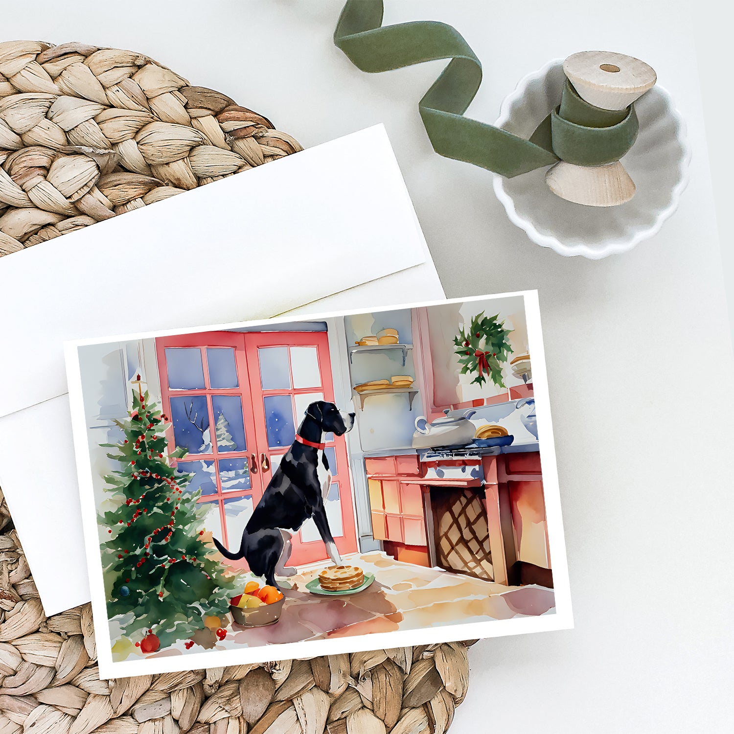 Buy this Great Dane Christmas Cookies Greeting Cards Pack of 8