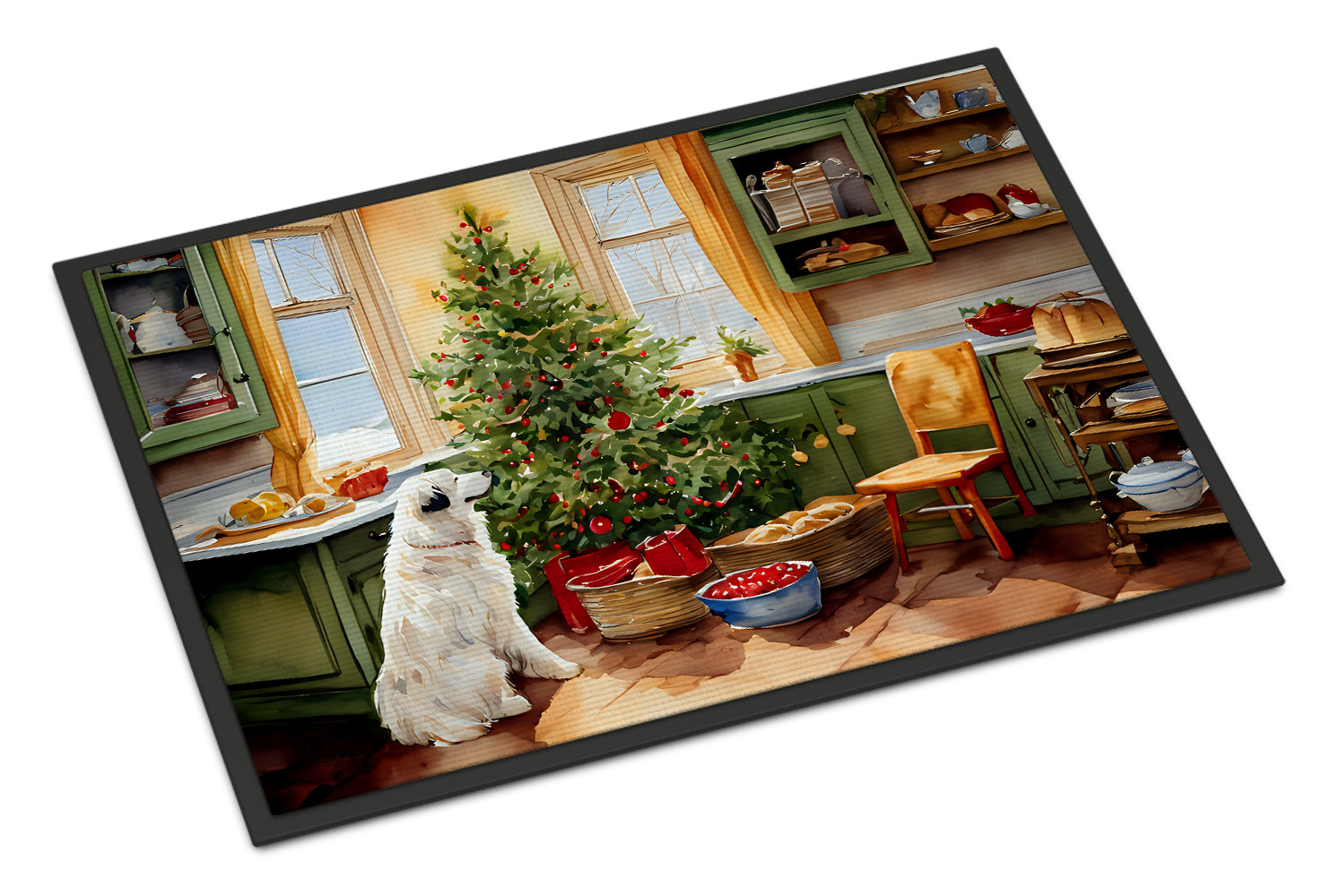 Buy this Great Pyrenees Christmas Cookies Doormat
