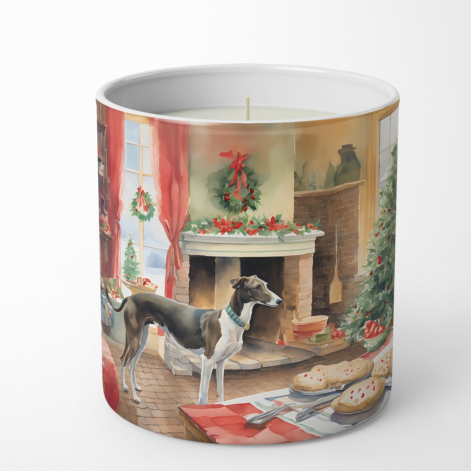 Greyhound Christmas Cookies Decorative Soy Candle
