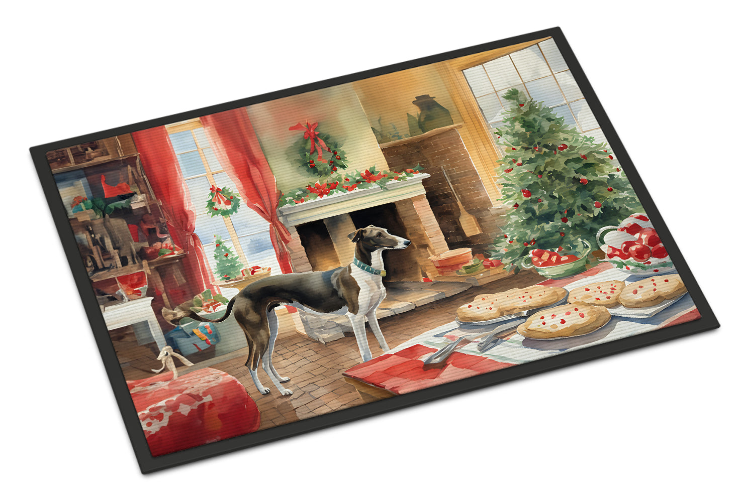 Buy this Greyhound Christmas Cookies Doormat
