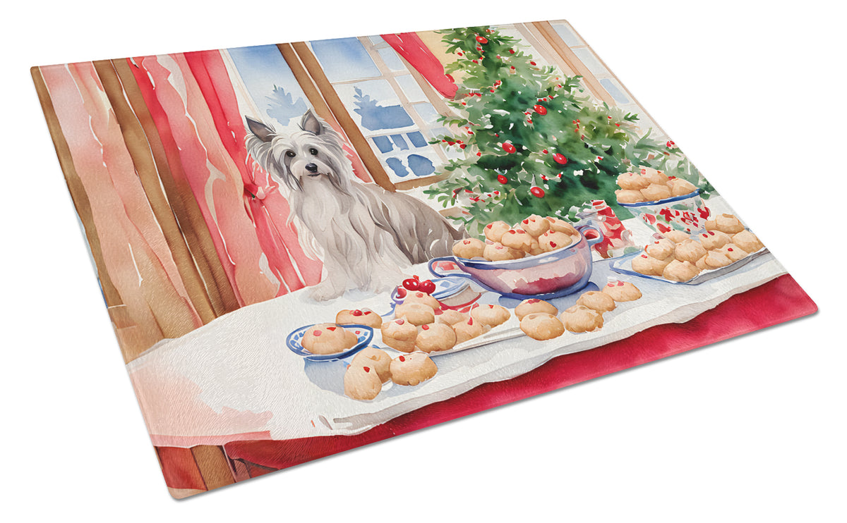 Buy this Chinese Crested Christmas Cookies Glass Cutting Board