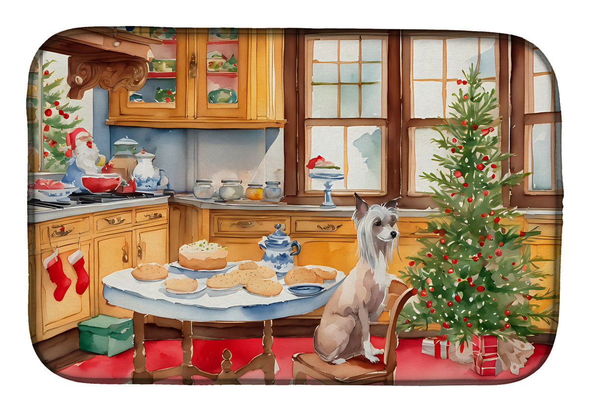 Buy this Chinese Crested Christmas Cookies Dish Drying Mat