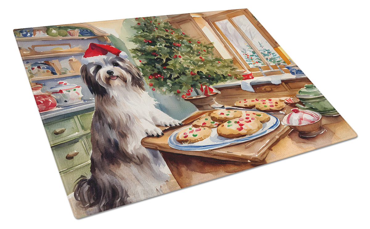 Buy this Havanese Christmas Cookies Glass Cutting Board