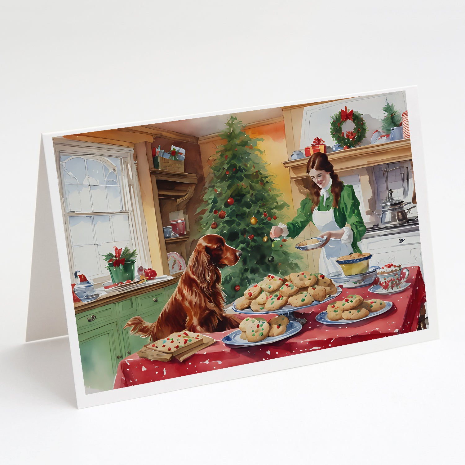 Buy this Irish Setter Christmas Cookies Greeting Cards Pack of 8
