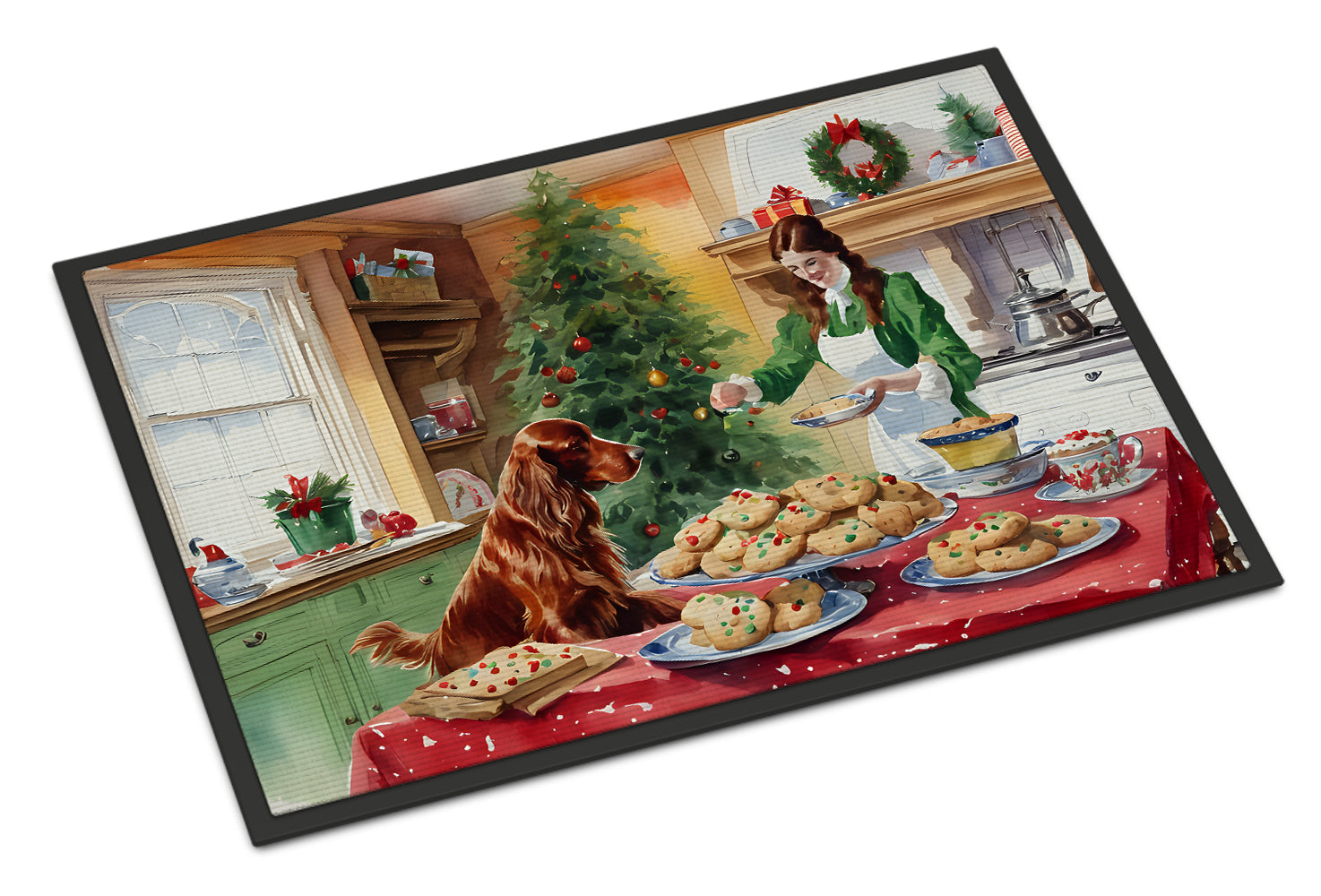 Buy this Irish Setter Christmas Cookies Doormat
