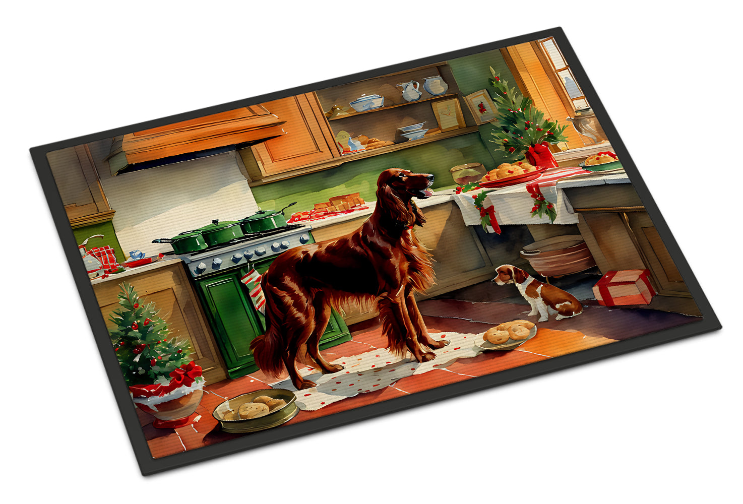 Buy this Irish Setter Christmas Cookies Doormat