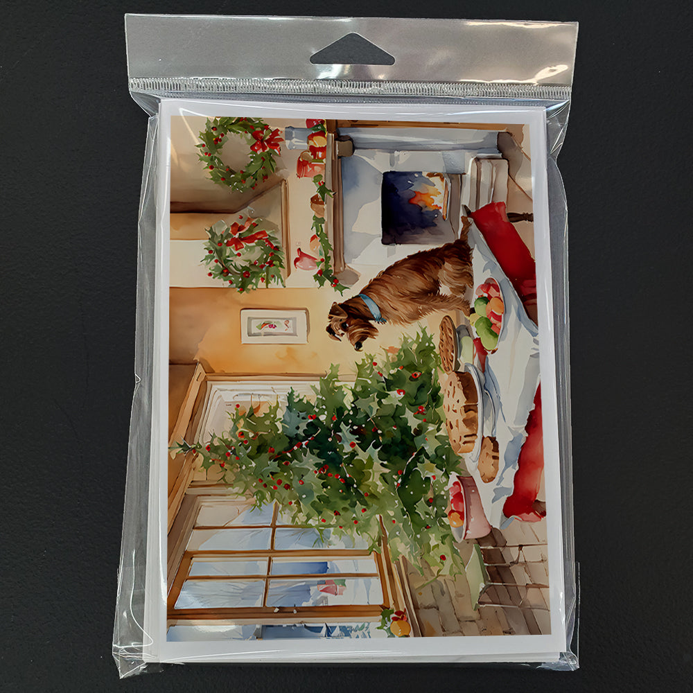 Irish Terrier Christmas Cookies Greeting Cards Pack of 8