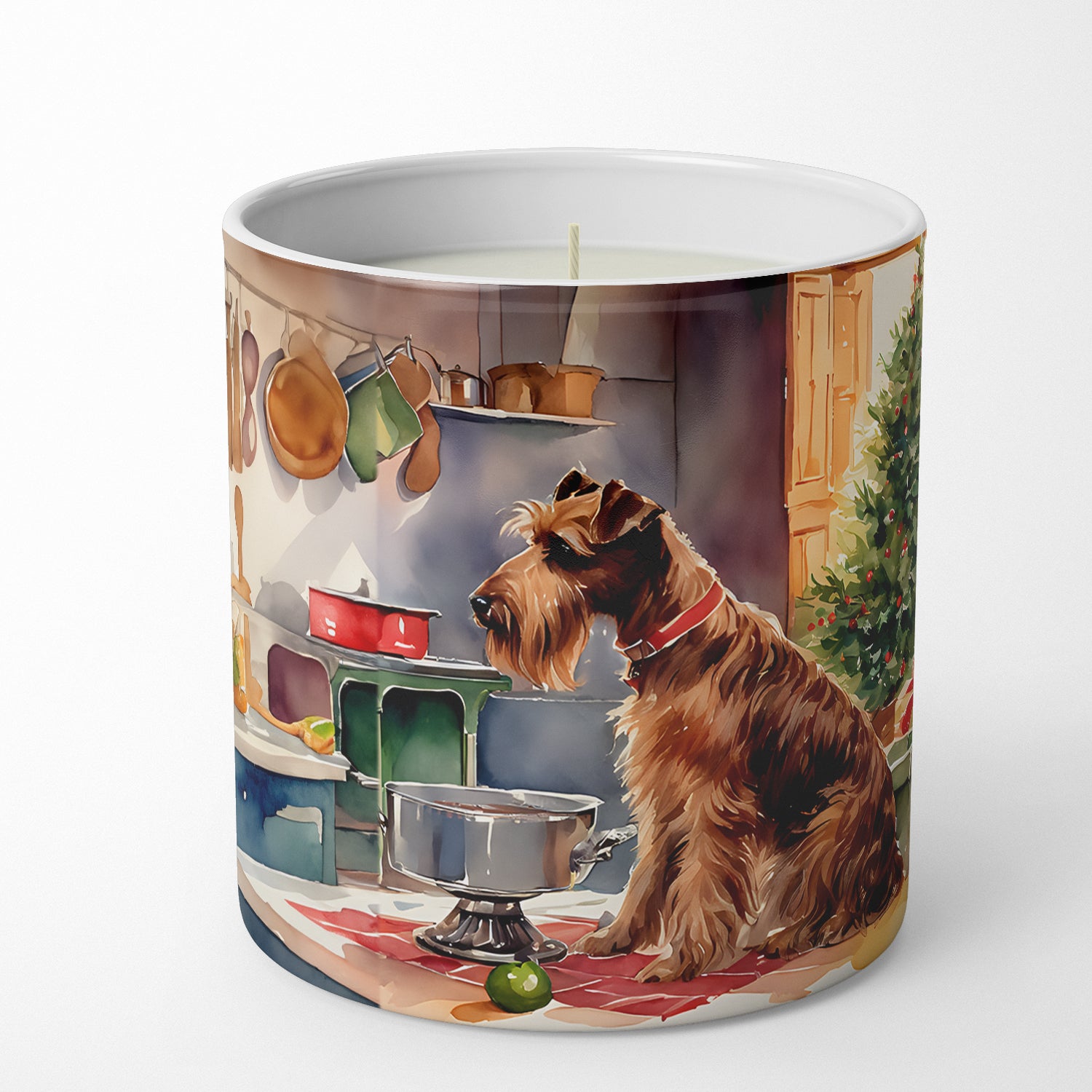Irish Terrier Christmas Cookies Decorative Soy Candle
