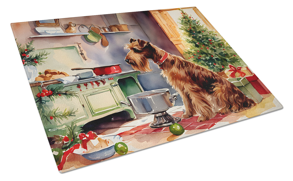 Buy this Irish Terrier Christmas Cookies Glass Cutting Board