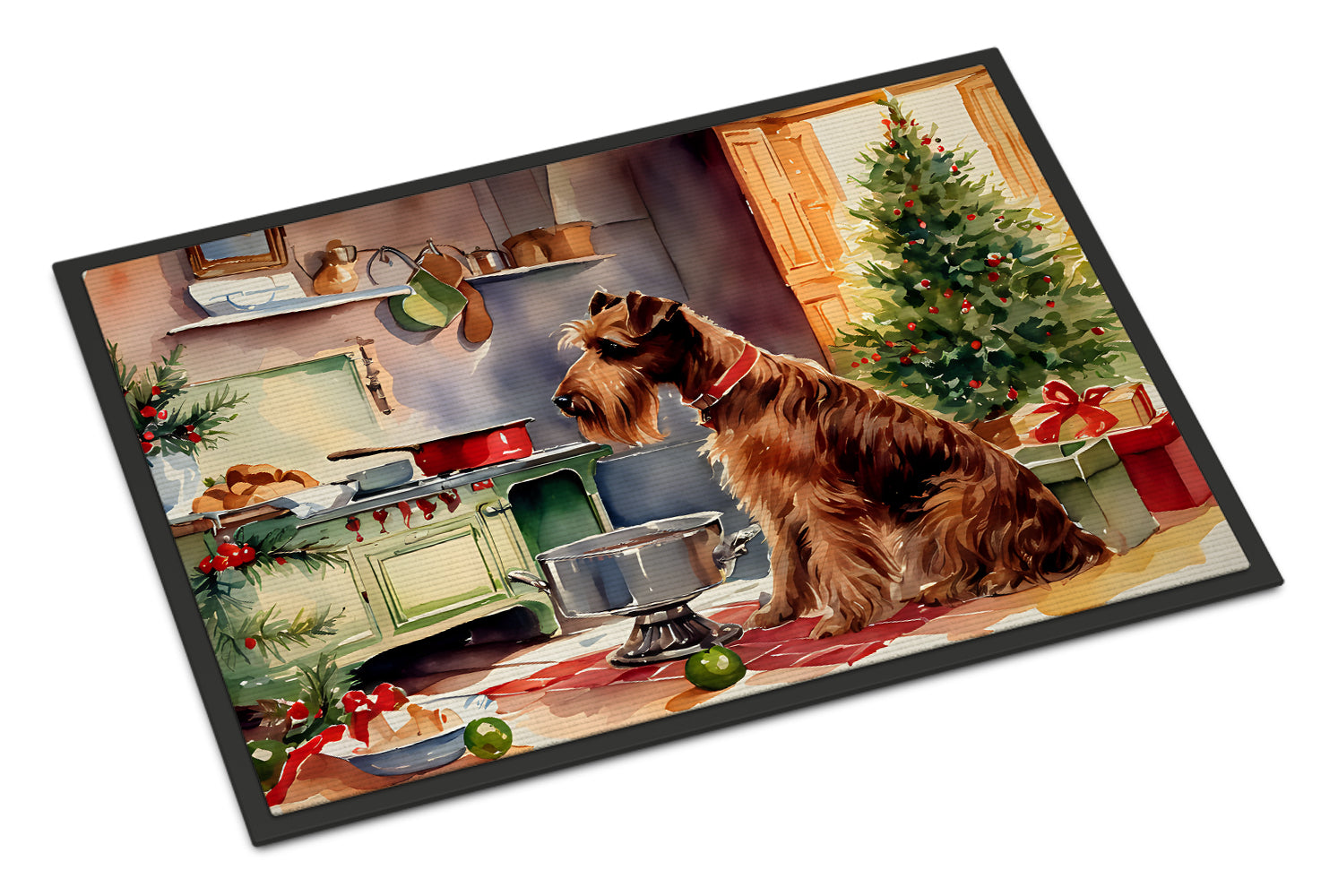 Buy this Irish Terrier Christmas Cookies Doormat
