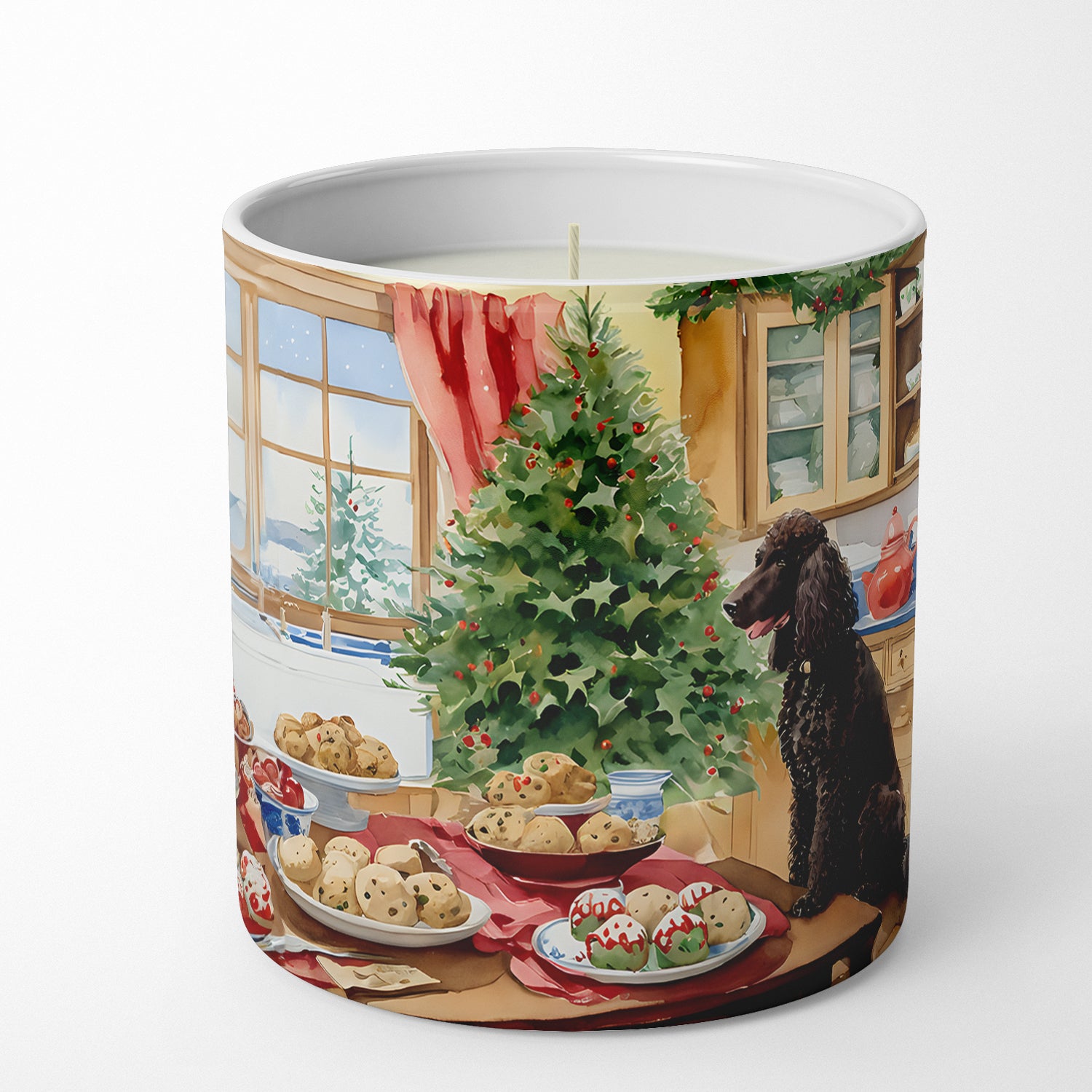 Irish Water Spaniel Christmas Cookies Decorative Soy Candle