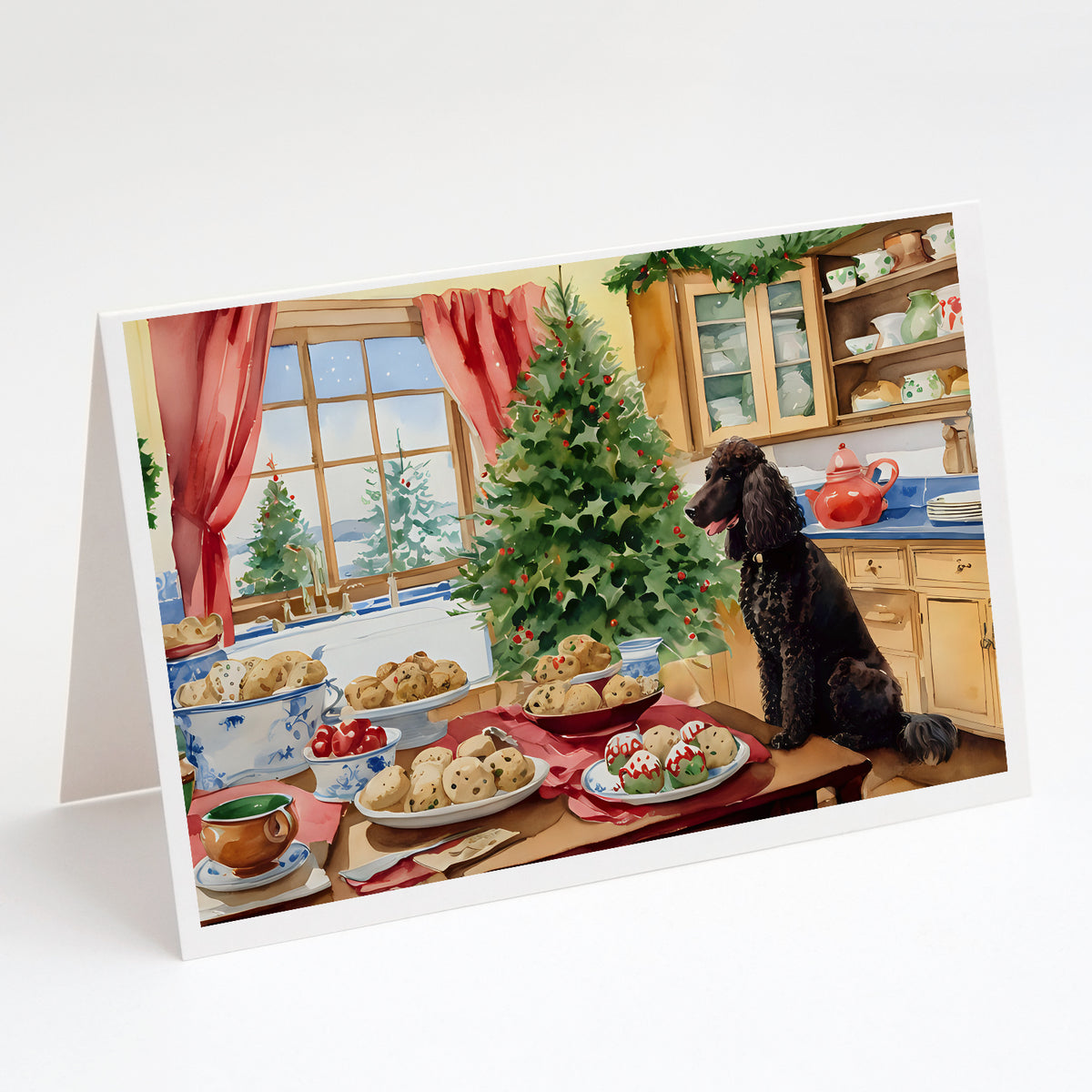 Buy this Irish Water Spaniel Christmas Cookies Greeting Cards Pack of 8
