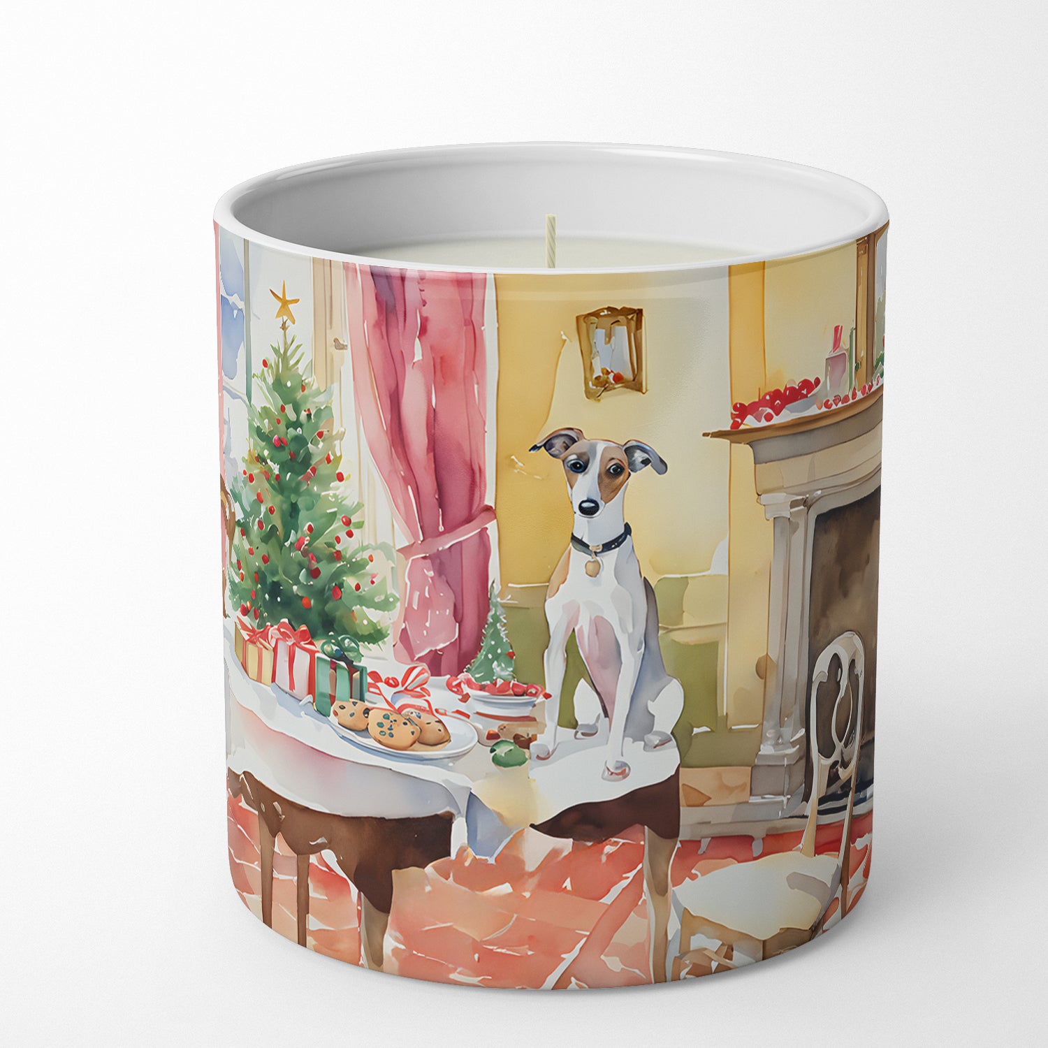 Italian Greyhound Christmas Cookies Decorative Soy Candle
