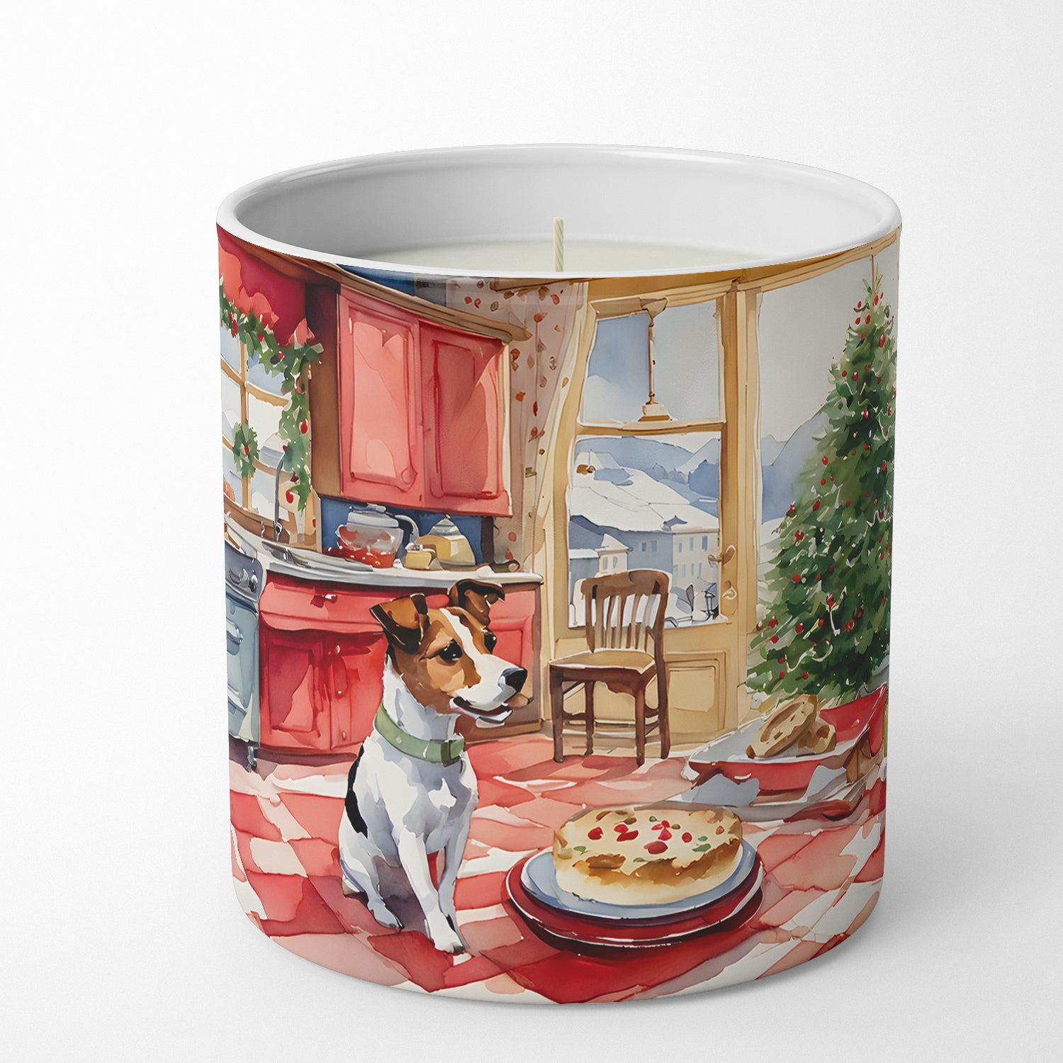 Jack Russell Terrier Christmas Cookies Decorative Soy Candle